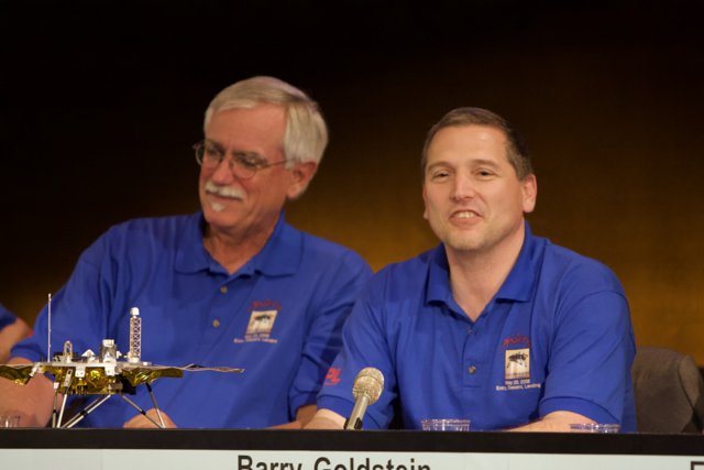 Phoenix Landing Press Conference: Two Men at the Mic
