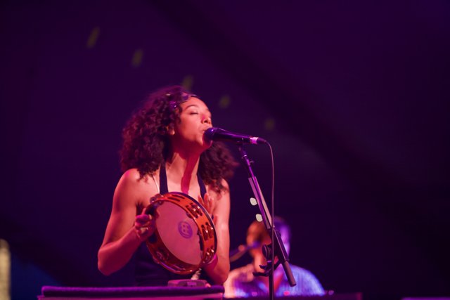 Corinne Bailey Rae rocks the stage with her drumming skills at Coachella