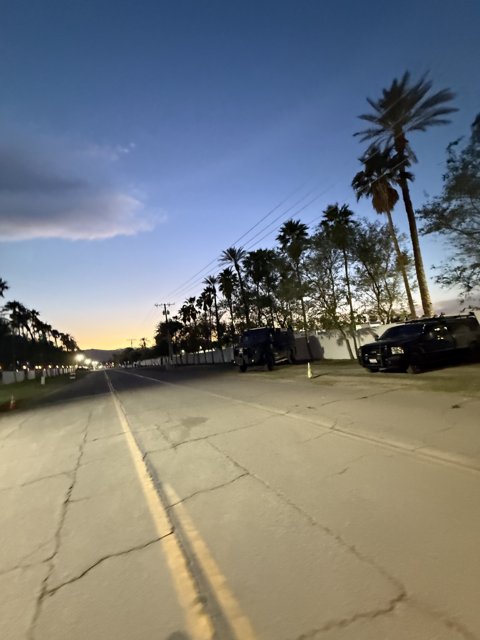 Sunset Roadway at the Polo Club