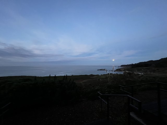 Moonrise over the Pacific