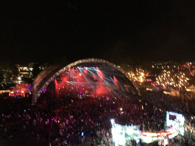Nighttime Concert Crowd in San Bernardino
