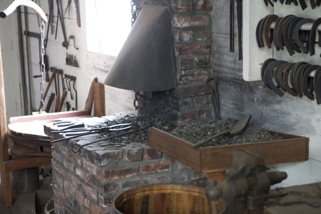 Forging Tools in a Historic Blacksmith Shop