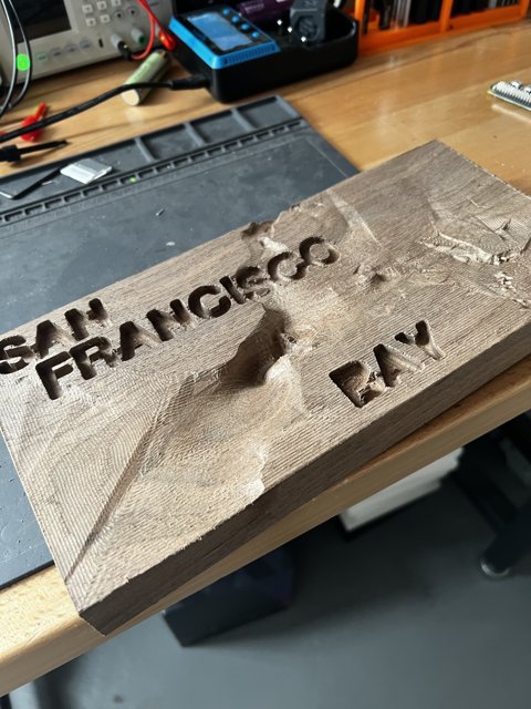 San Francisco Bay Sign on Wooden Tabletop