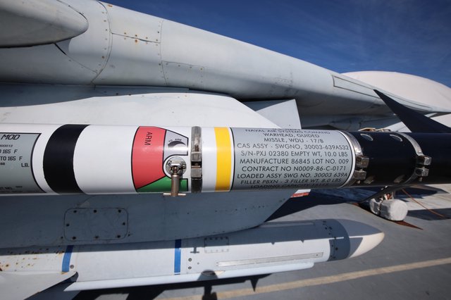 Navy Training Missile Mounted on USS Hornet Aircraft