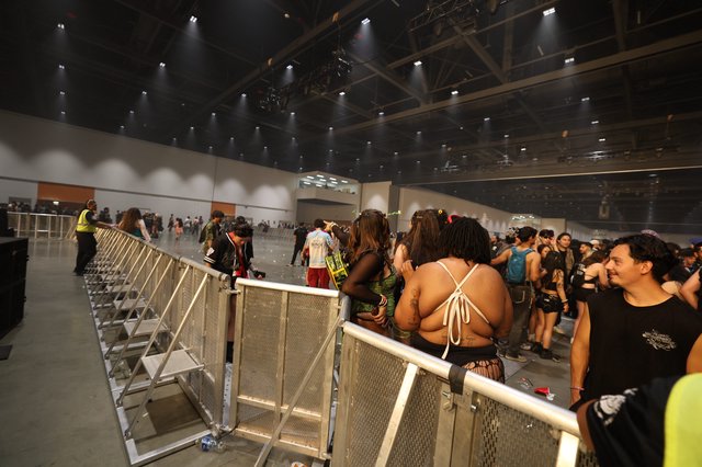 Festival Crowd Pressed Against Barrier at Wobbleland