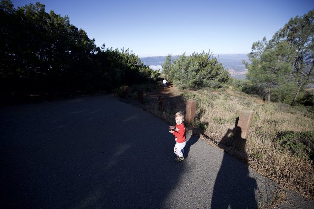 Joyful Child Running on Mount Diablo Trail
