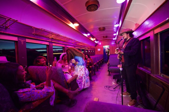 Intimate Live Music Performance on Vintage Train Car