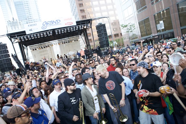The Massive Crowd at the Ozomatli Performance
