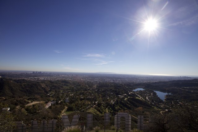 Sunlit Cityscape of Los Angeles