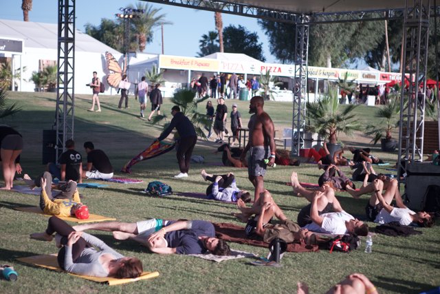 Sun, Fun and Yoga on the Grass at Coachella