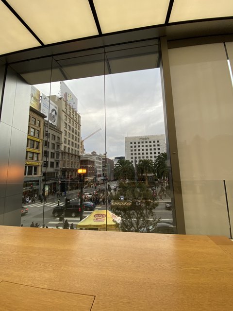 Apple Store on a Cloudy Day in San Francisco