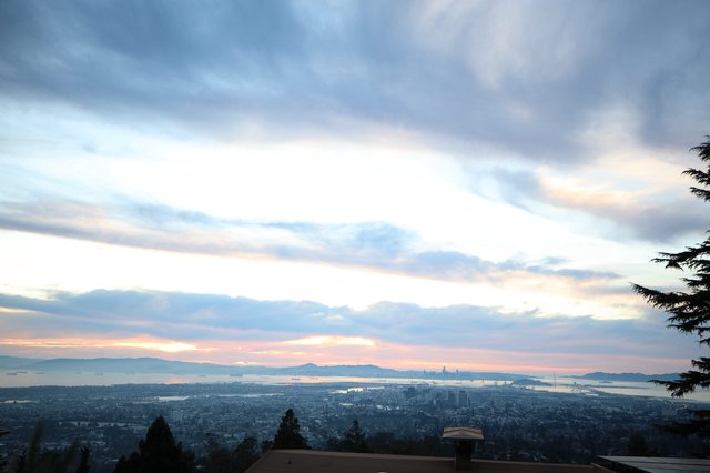Sunset Over San Francisco Bay from Berkeley Hills