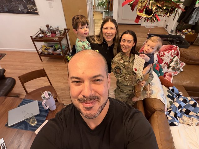 Holiday Family Gathering with Military Service Member