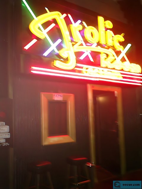 Jolie's Bar Glows Neon