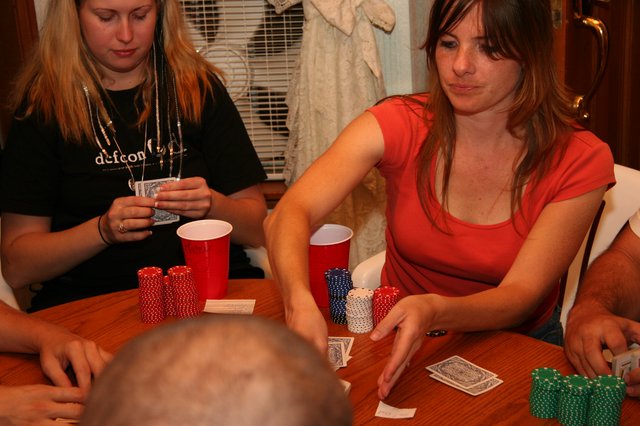 Friends Gather for a Casual Home Poker Night