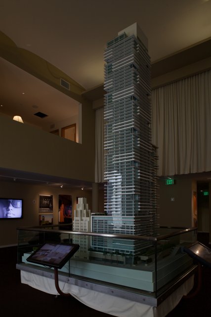 Model of a Tall Building on Display