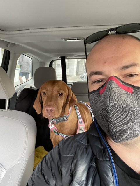 Masked Man and his Furry Travel Buddy
