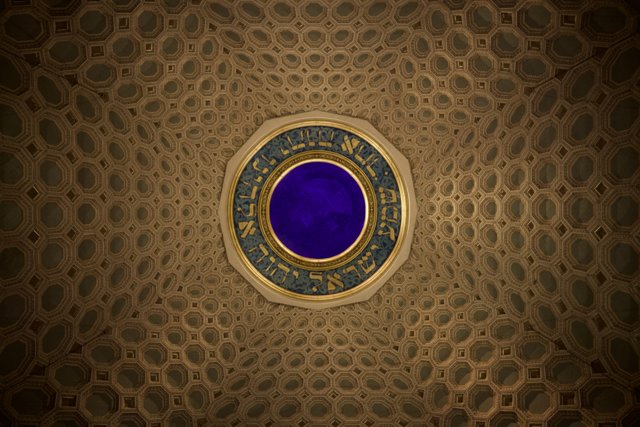 Blue and Gold Fractal Dome