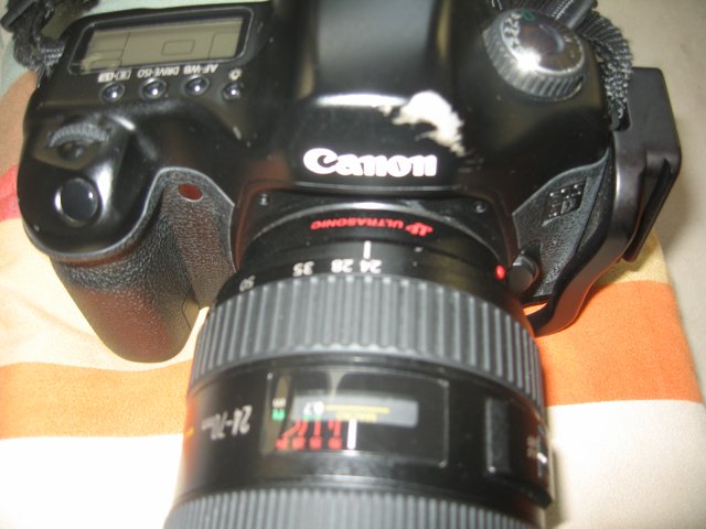 Canon Camera with Attached Lens