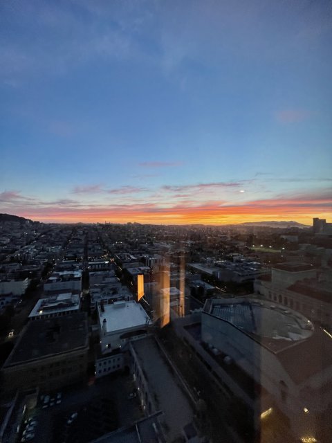 Golden Hour Over San Francisco's Urban Landscape