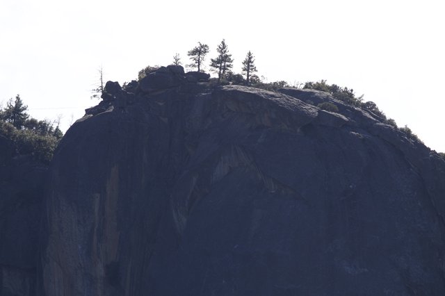 Silhouetted Rock Formation at Yosemite National Park