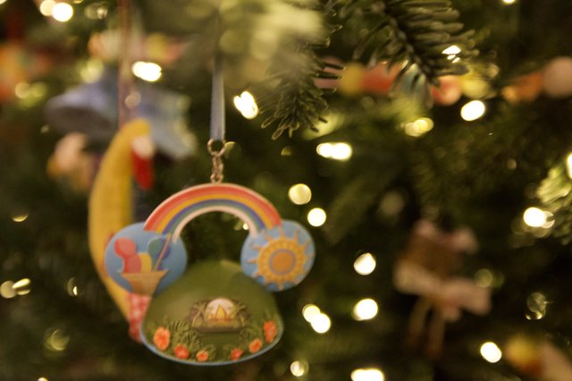 Rainbow Nativity Scene Christmas Tree Ornament