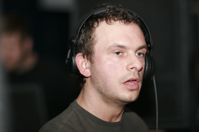 Andy C Feeling the Beat with His Headphones