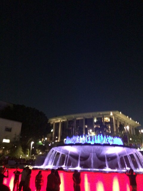 Illuminated Fountain at Civic Center Mall