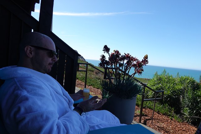 Relaxing Morning with Ocean View and Coffee