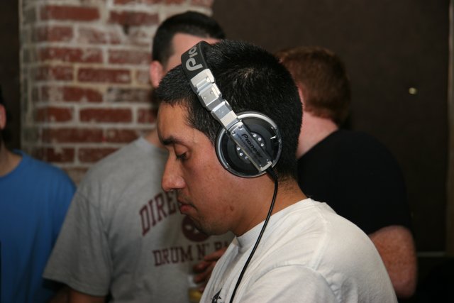Party Man with Headphones