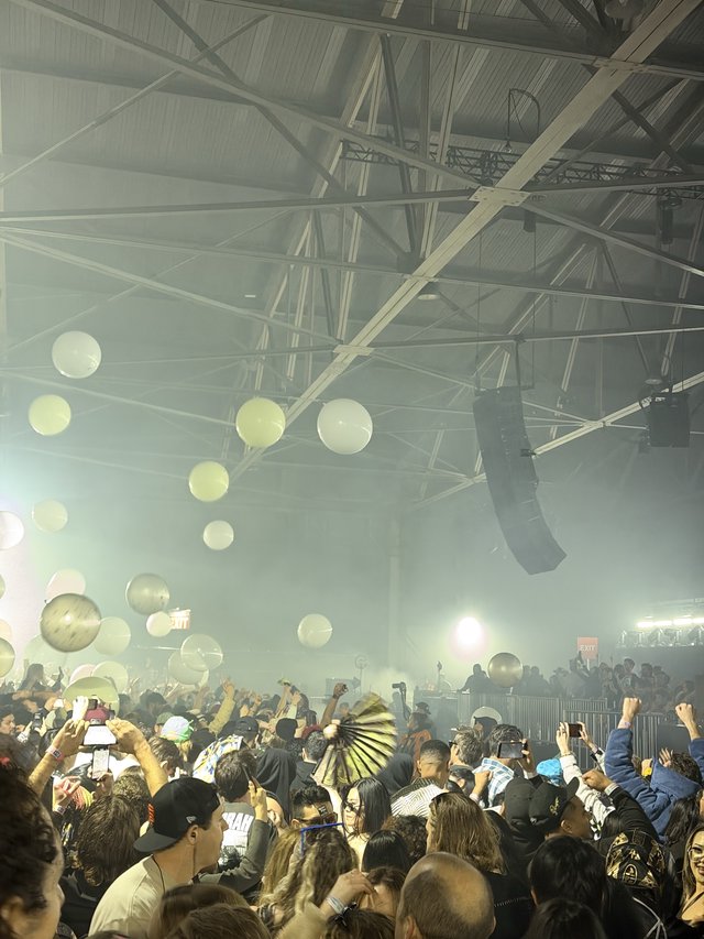 Skrillex and Four Tet Concert with Floating Balloons