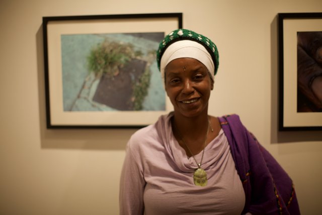 Turban-wearing Woman Smiling for the Camera