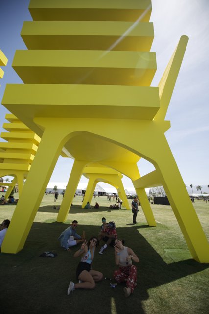 Giant Yellow Chair Gathering