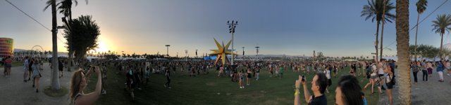 Summer Sunset Concert Crowd