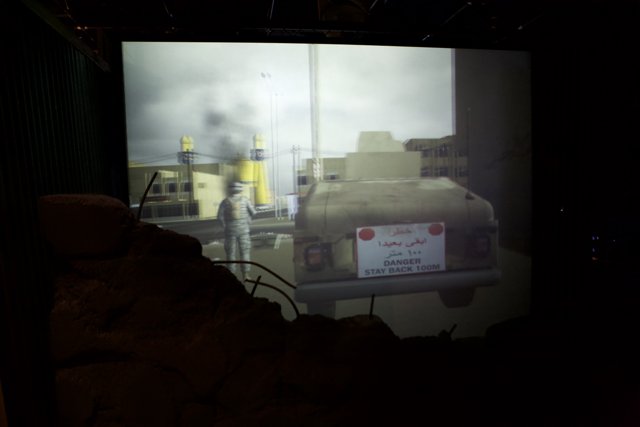 Military Vehicle on Large Screen