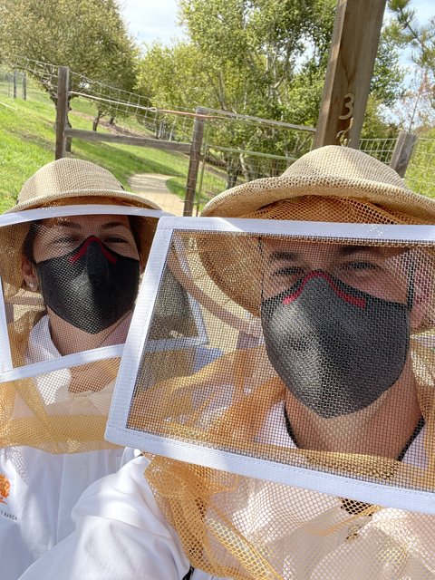 Beekeeper Couple at Work
