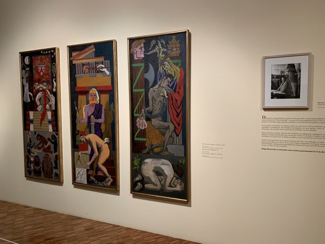 Diego Rivera enjoying Picasso and the Cubists exhibition