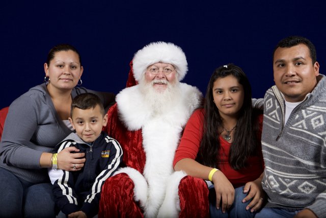 A Festive Family Gathering with Santa Claus