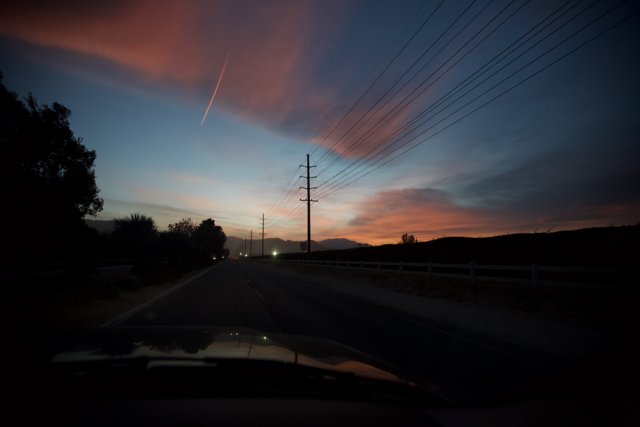 Sunset on the Open Road
