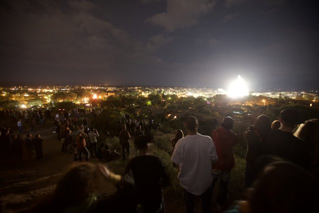 Fireworks Illuminate the Santa Fe Cityscape