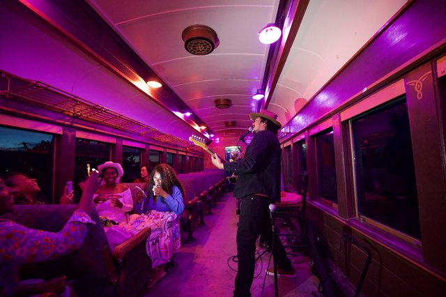 Live Country Music Performance on Vintage Train Car