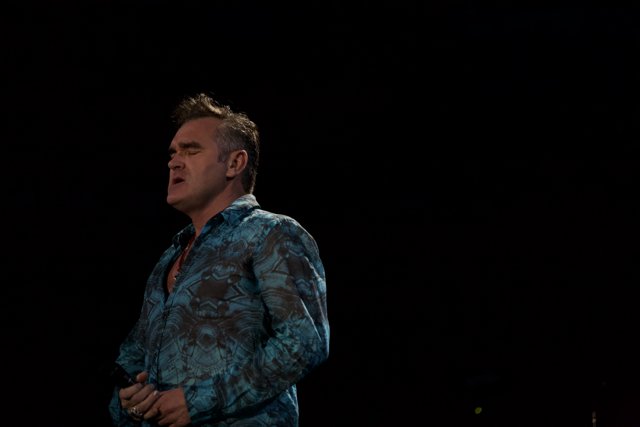 Morrissey Takes the Stage in Blue