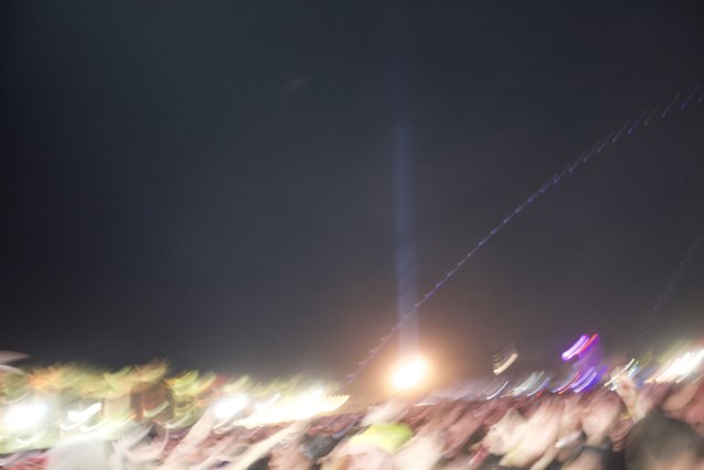 Blurred Flares of a Rock Concert