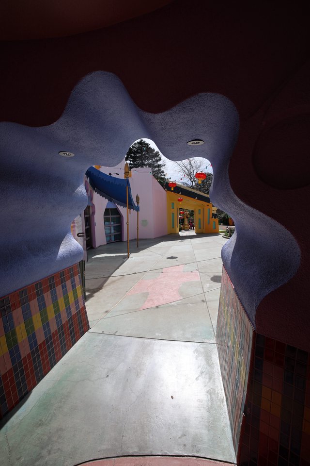 Whimsical View Through Organic Sculptural Portal at Fantasyland