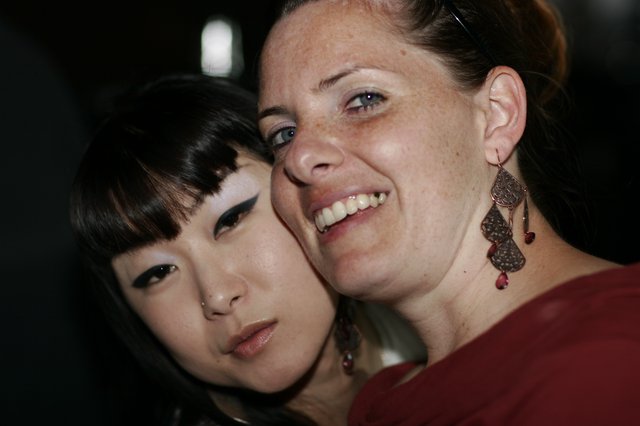Two Women Share a Close Friendly Moment