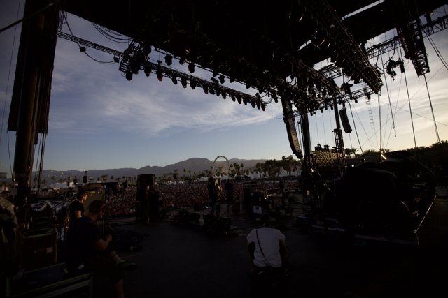 Coachella Stage Lights Up with Concert-Goers