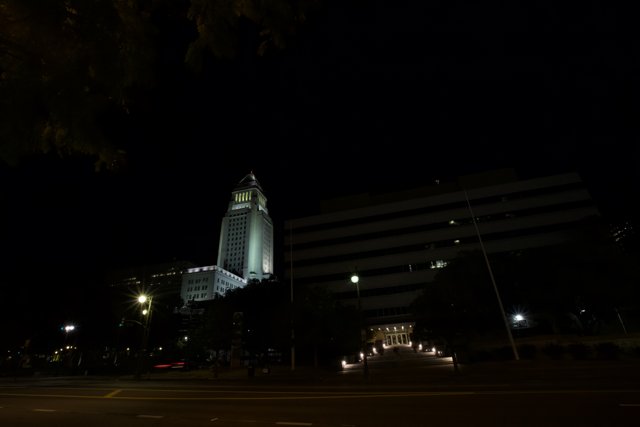 Nighttime View of the Capitol Building in the Metropolis