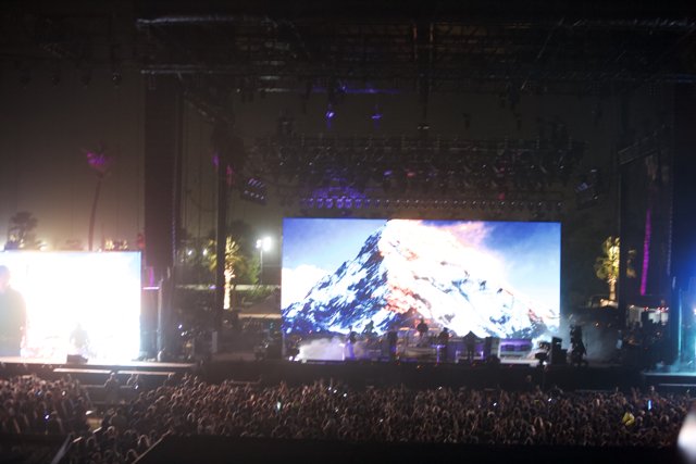 Mountain on Screen at Concert