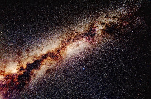 Summer Milky Way with Great Rift and Meteor