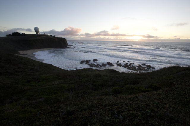 Majestic Twilight Over The Pacific - Mavericks' Lighthouse